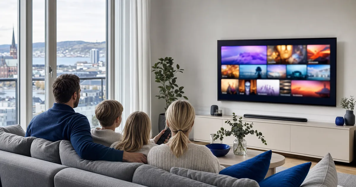 IPTV Jönköping på Smart TV i ett modernt svenskt hem